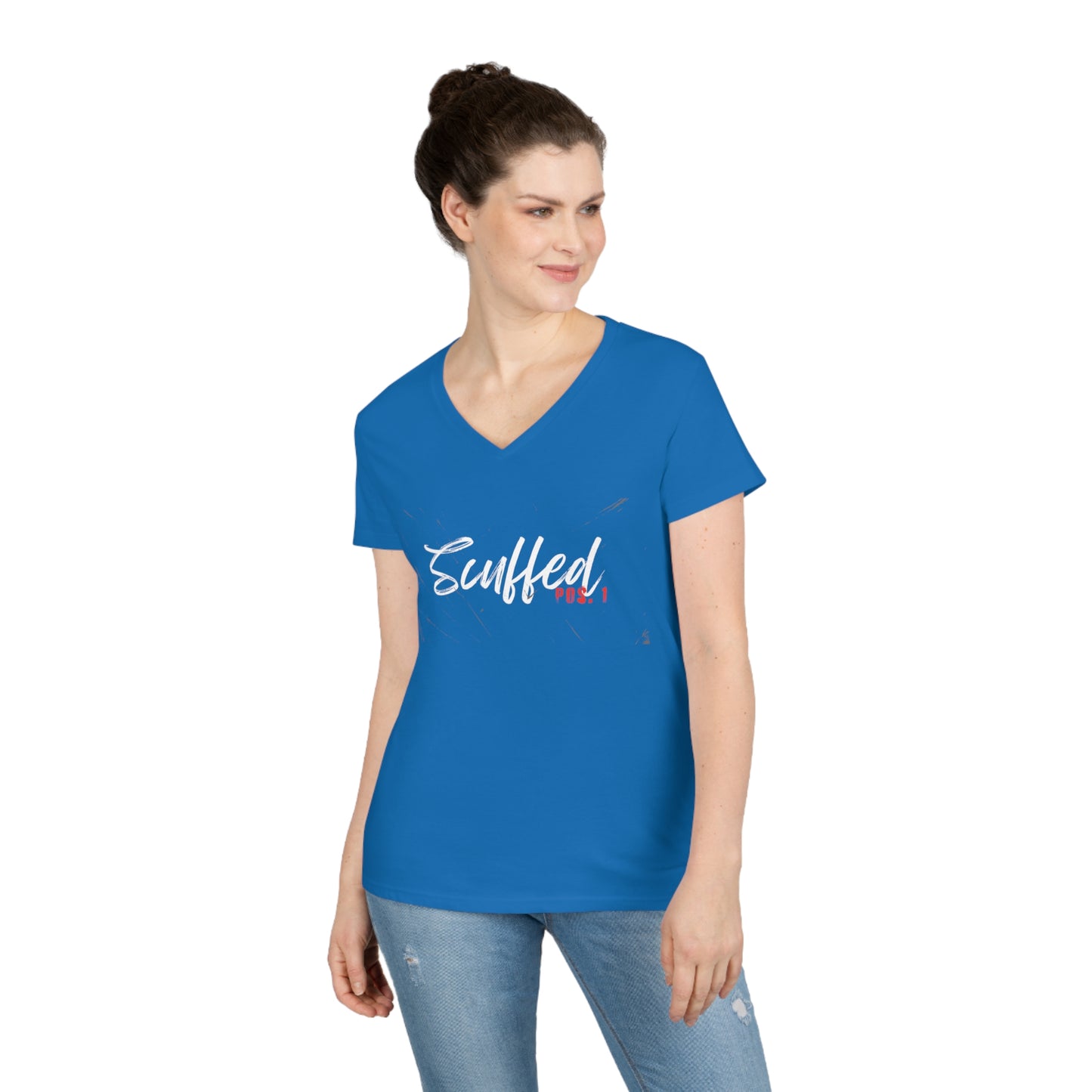 Scuffed pos.1 Ladies' V-Neck T-Shirt