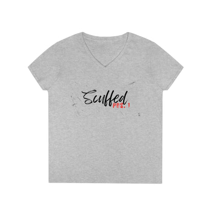 Scuffed Position 1 V-Neck T-Shirt (black letters)