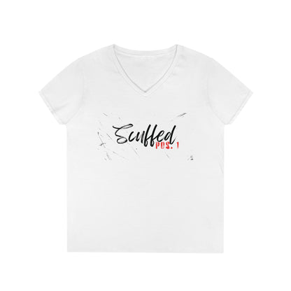 Scuffed Position 1 V-Neck T-Shirt (black letters)