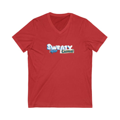 Sweaty Casual Unisex Jersey Short Sleeve V-Neck Tee (womaens)