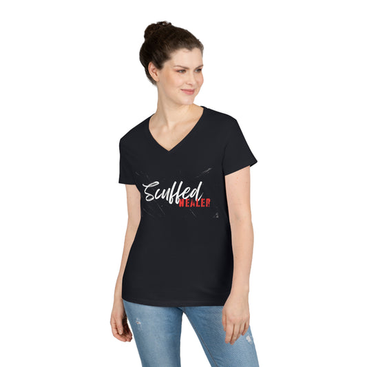 Scuffed Healer Ladies' V-Neck T-Shirt