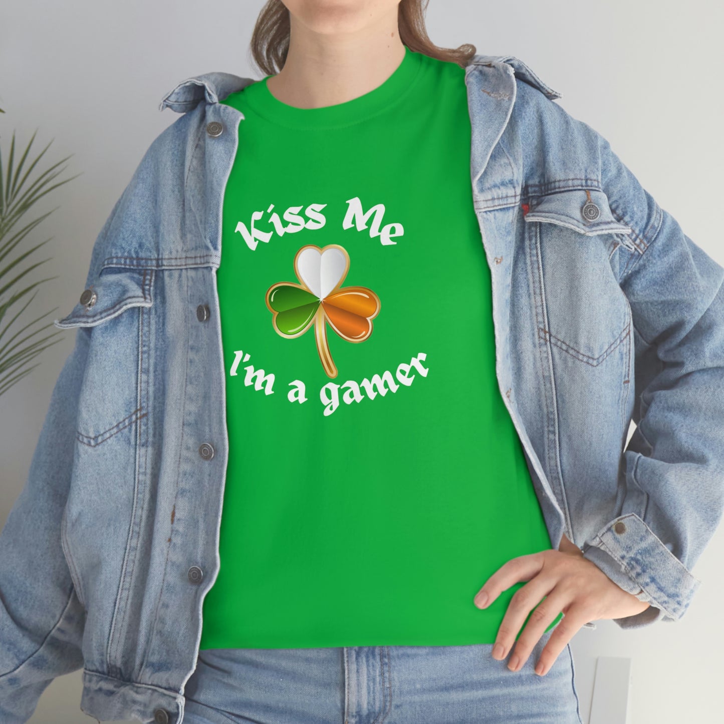 Kiss Me I'm a Gamer Unisex Heavy Cotton Tee