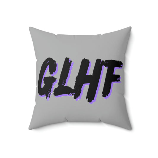 GLHF Purple Polyester Square Pillow