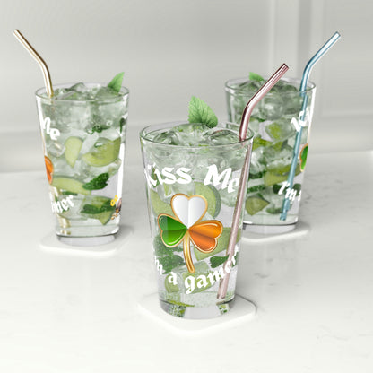 Kiss Me, I'm a Gamer Pint Glass, 16oz