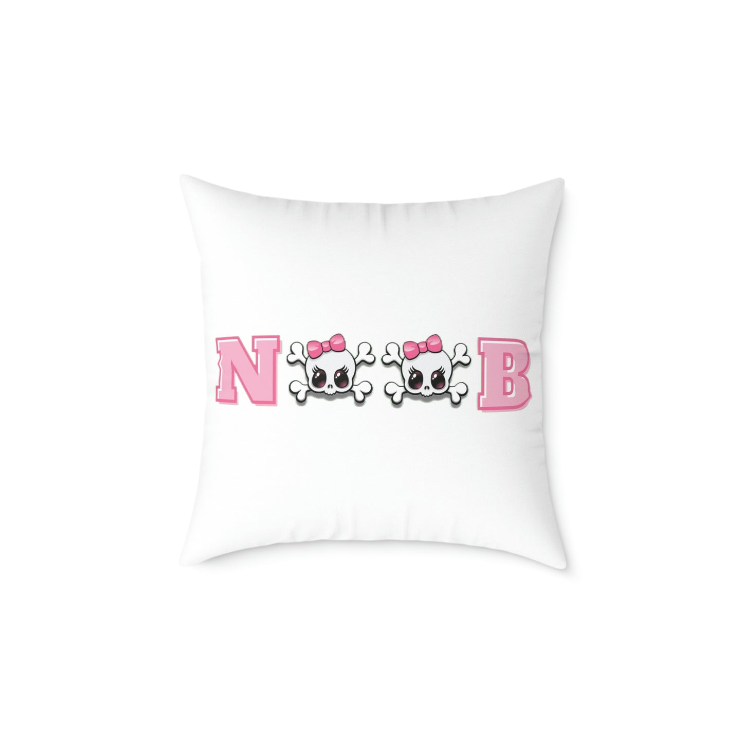 The Cutest Noob spun polyester pillow - White